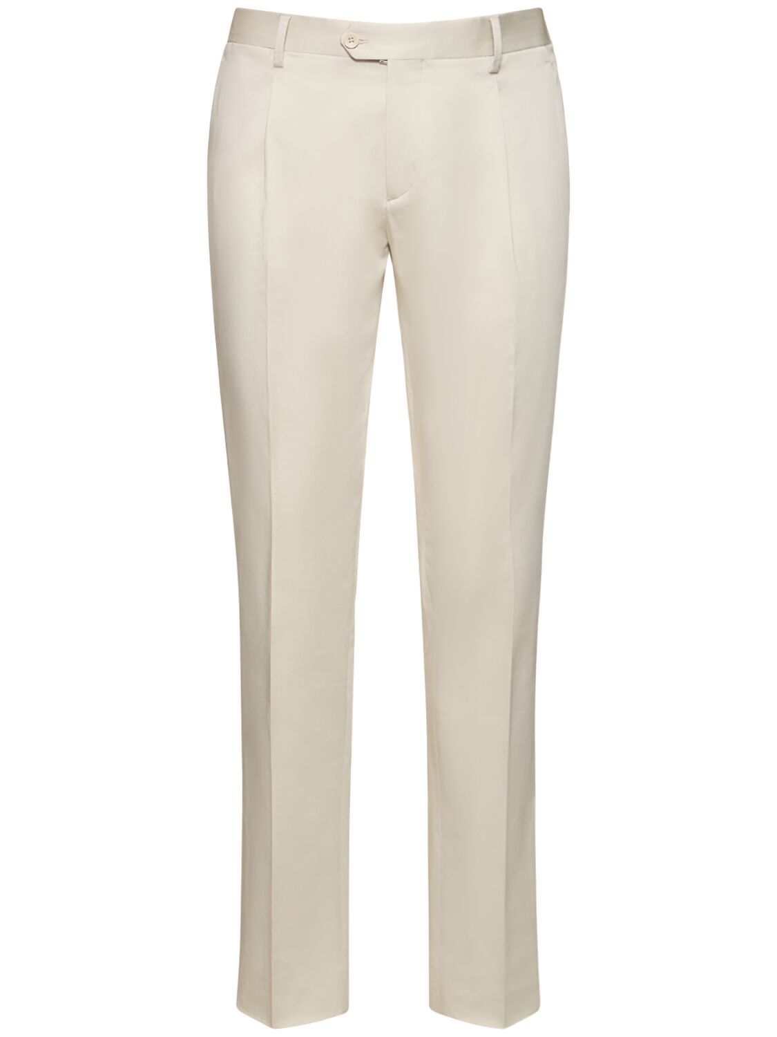 Shop Lardini Stretch Cotton Evening Suit In Ecru