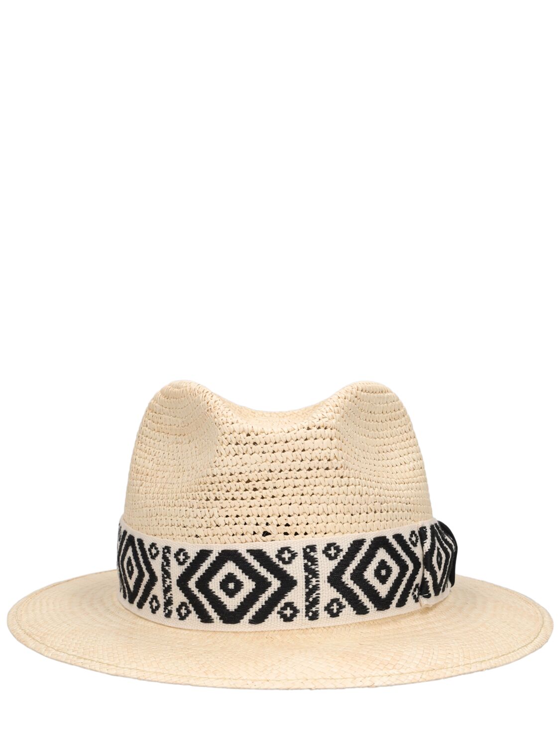Borsalino Country Straw Panama Hat In Beige