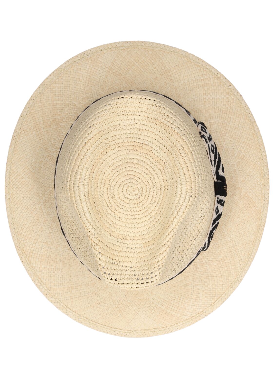 Shop Borsalino Country Straw Panama Hat In Beige