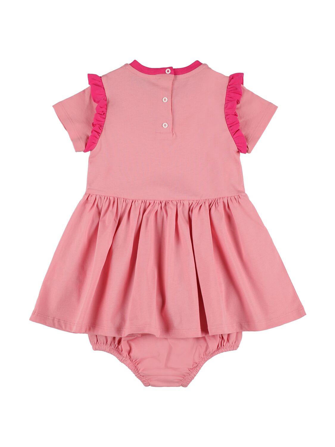 Shop Missoni Cotton Jersey Dress & Diaper Cover In Pink