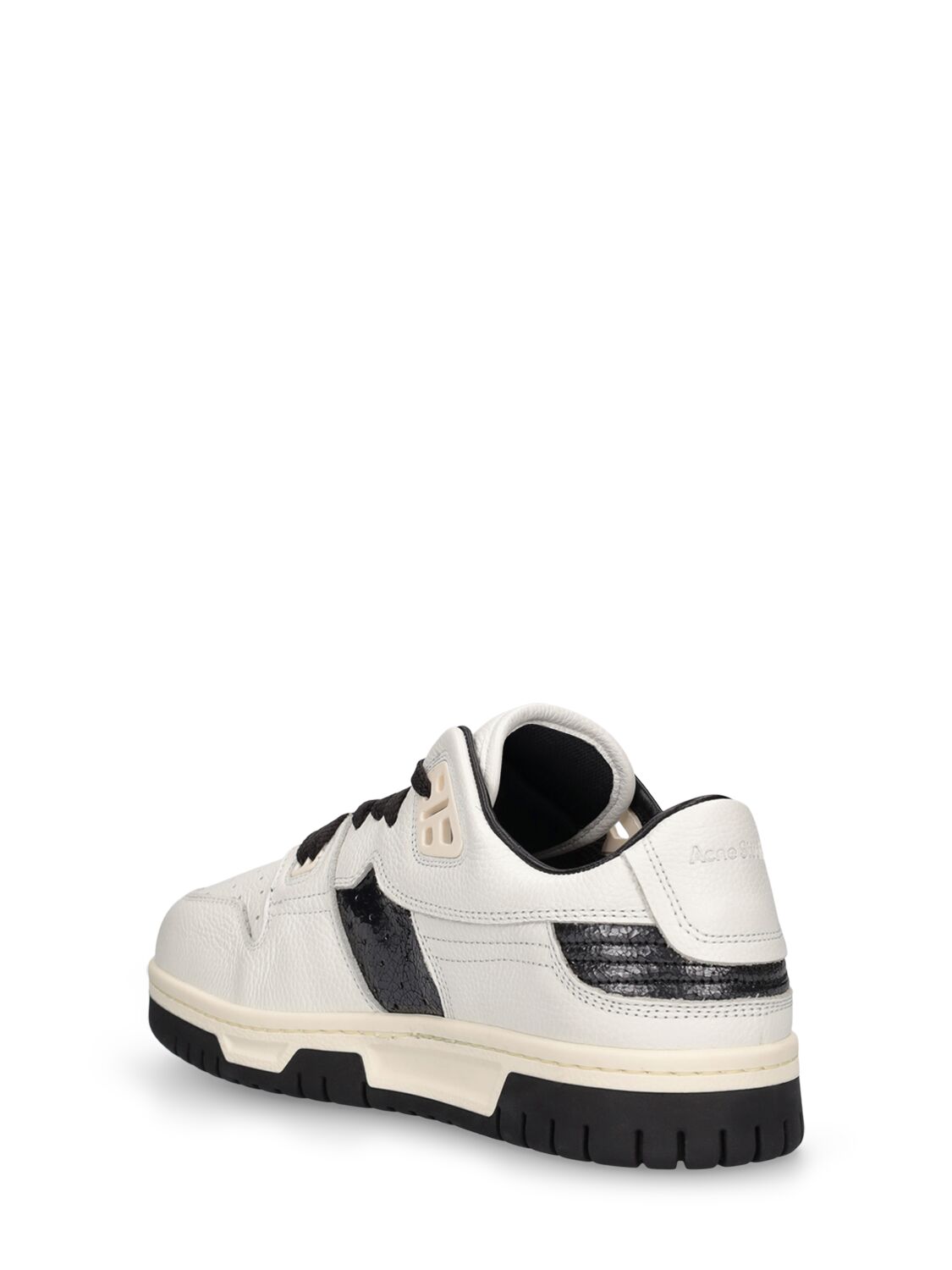 Shop Acne Studios 08sthlm Leather Low Top Sneakers In White,black