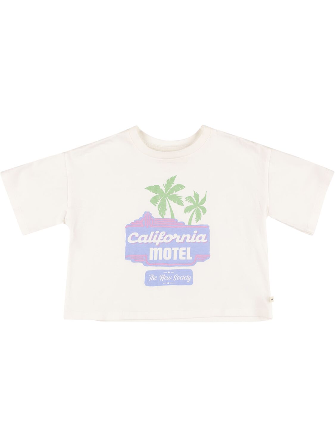 The New Society Kids' Printed Bci Cotton Jersey T-shirt In White