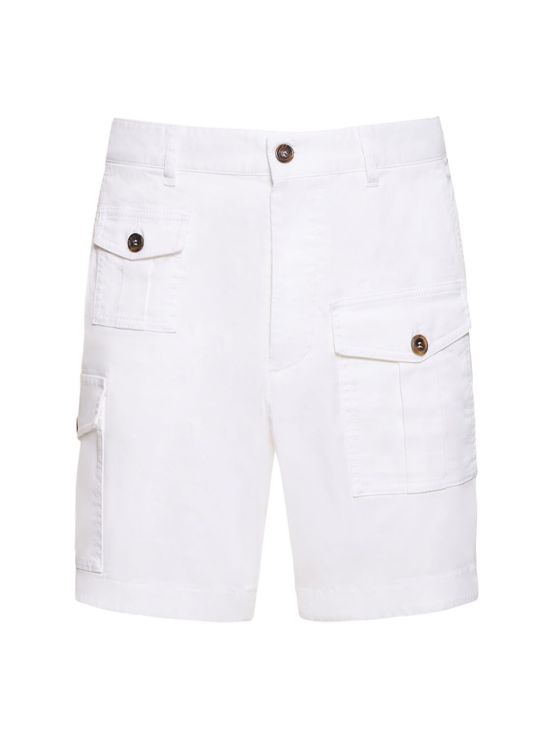 Shop Dsquared2 Sexy Cargo Stretch Cotton Shorts In White