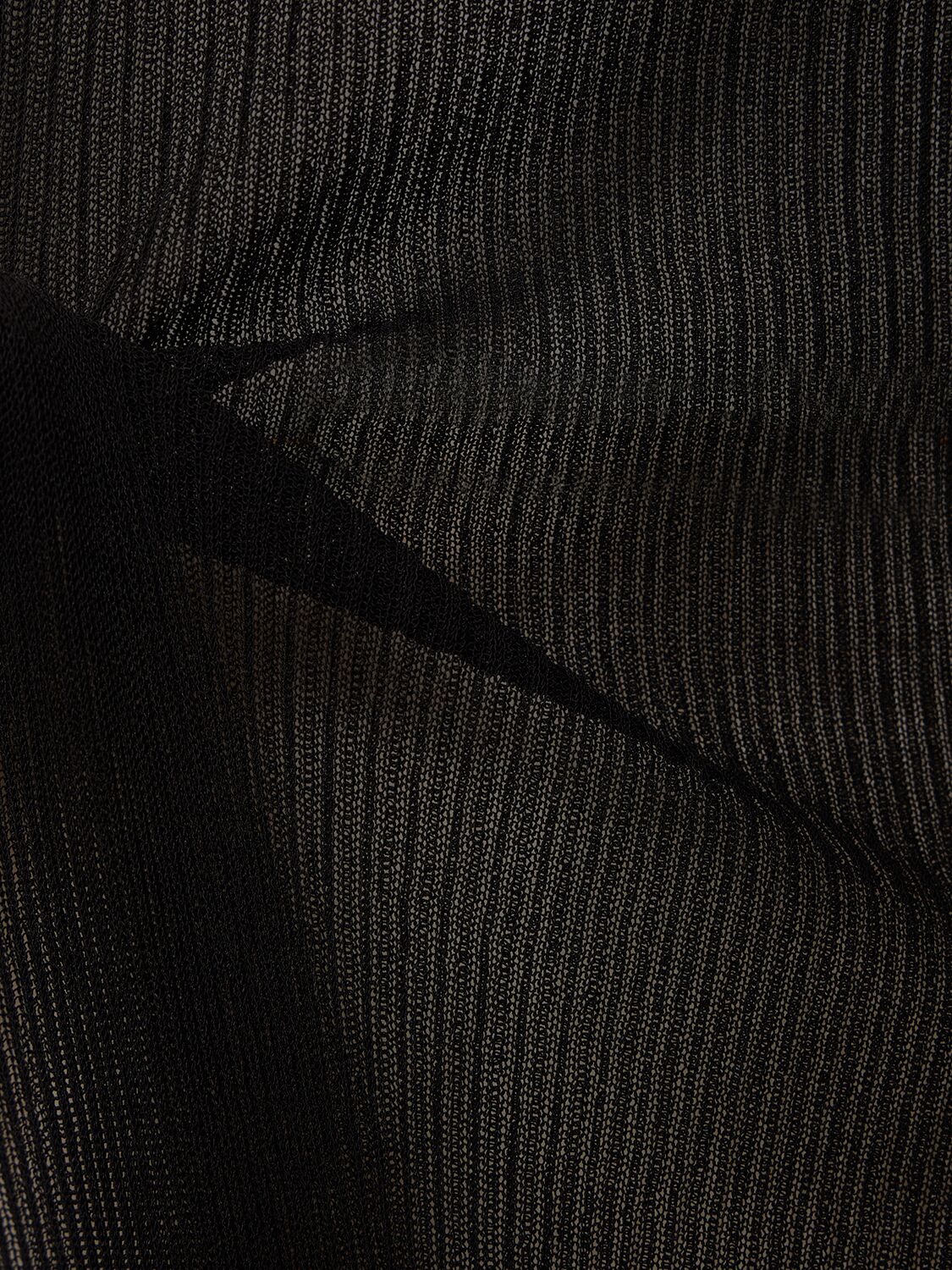 Shop Petar Petrov Silk Knit V-neck Long Sleeve Bodysuit In Black