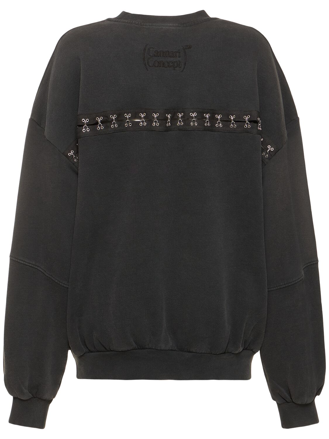 Shop Cannari Concept Cotton Crewneck Sweater In 블랙