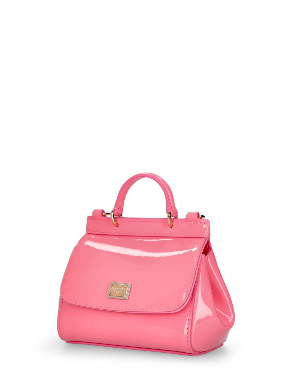 Shop Dolce & Gabbana Patent Leather Bag In Pink