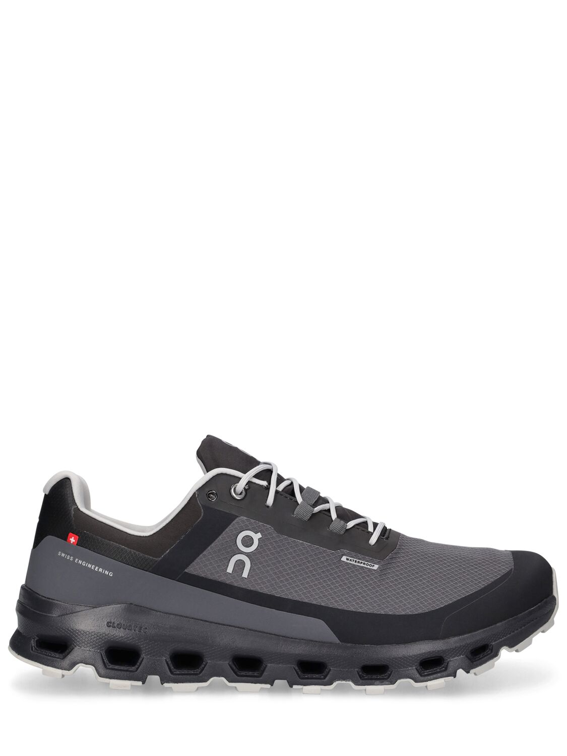 On Cloudvista Waterproof Sneakers In Eclipse,black