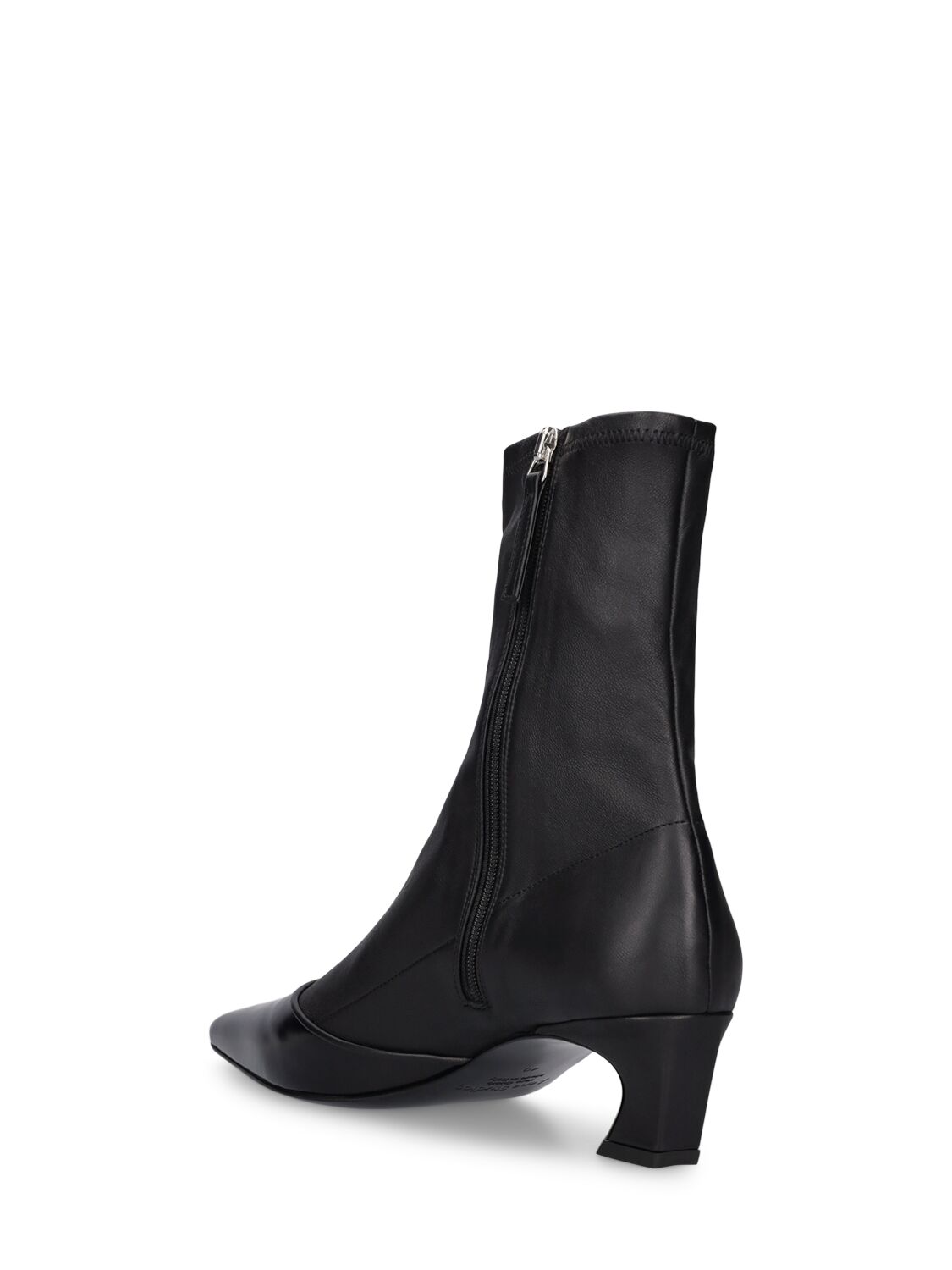 Shop Acne Studios 45mm Bano Leather Ankle Boots In Black