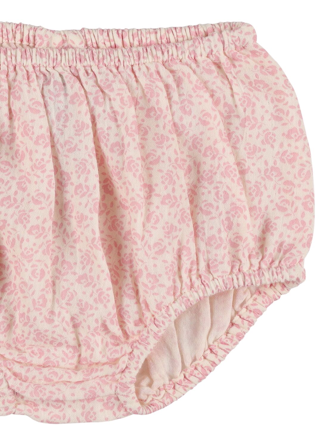 Shop Petit Bateau Cotton Dress & Diaper Cover In Pink