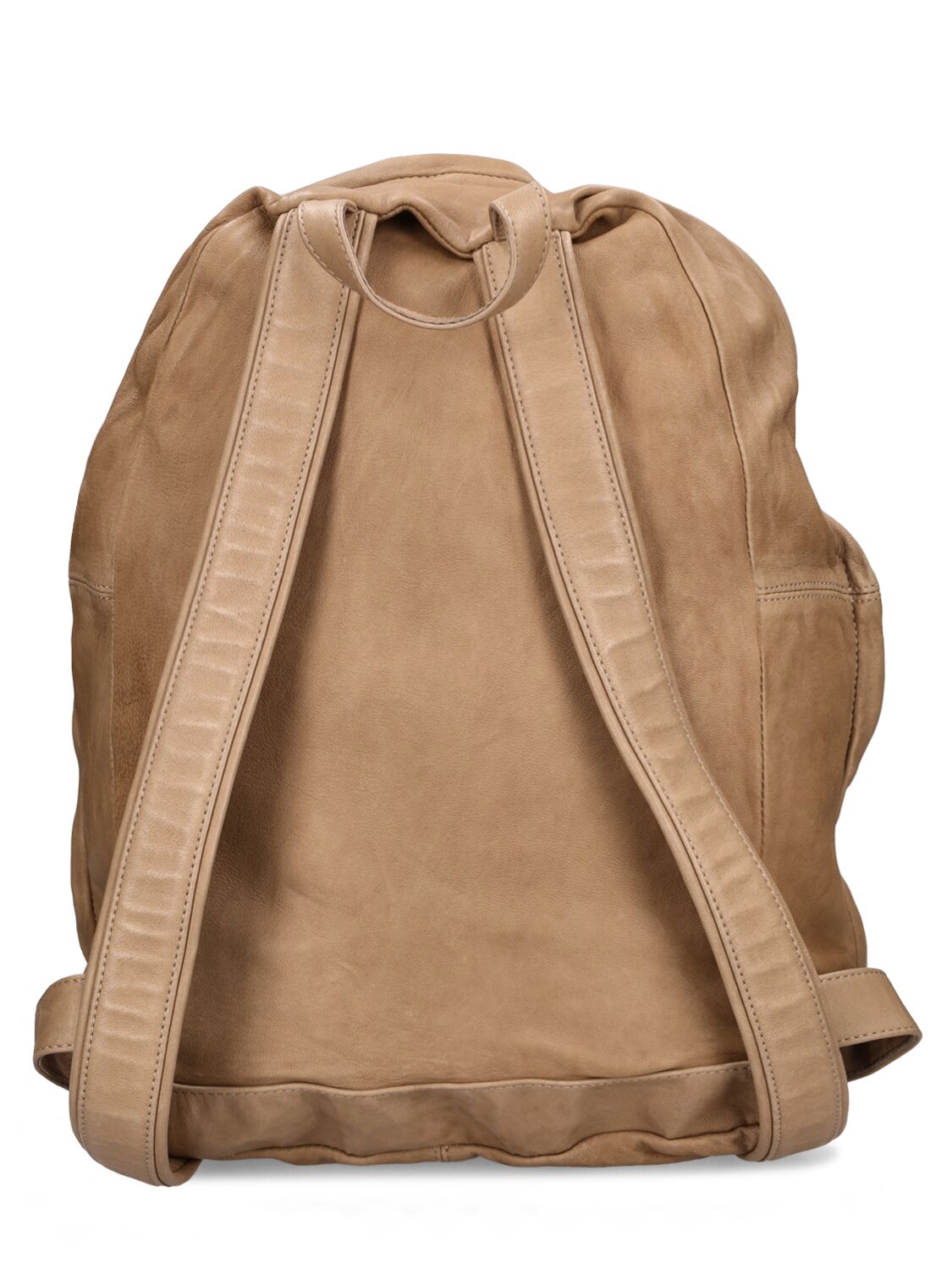 Shop Giorgio Brato Leather Backpack In Olive Green