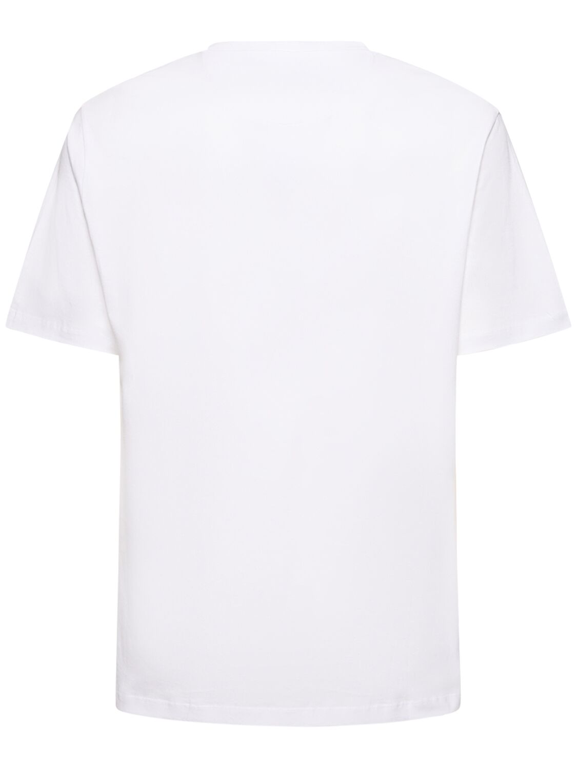 Shop Bally Logo Cotton Jersey T-shirt In White
