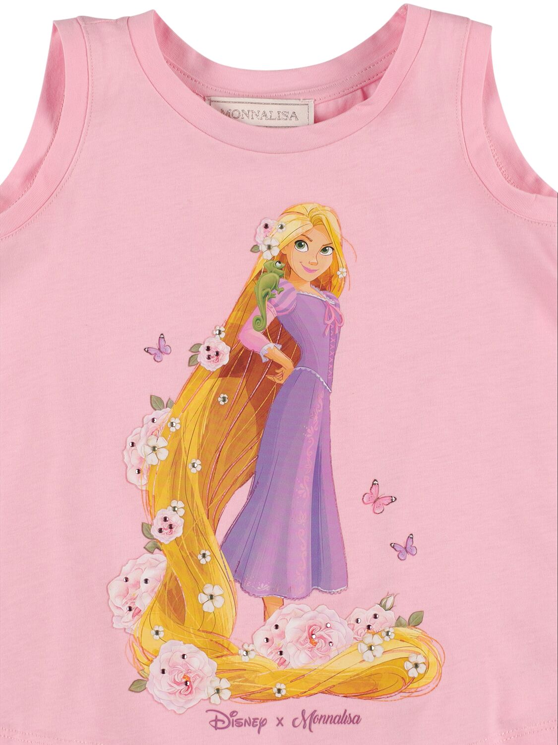 MONNALISA PRINTED COTTON JERSEY TOP 