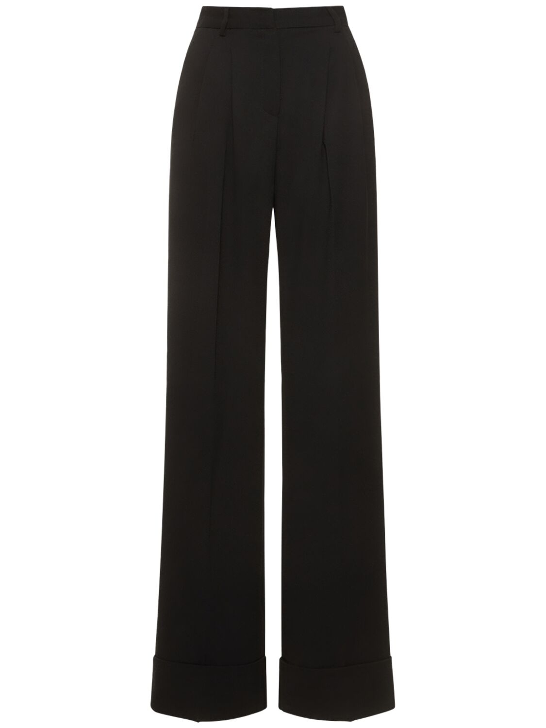 The Andamane Nathalie Cuffed Tech Satin Maxi Pants In Black