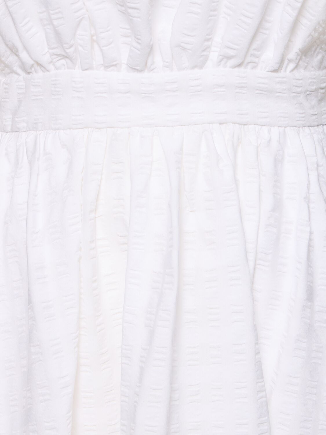 Shop Msgm Stretch Cotton Dress In White