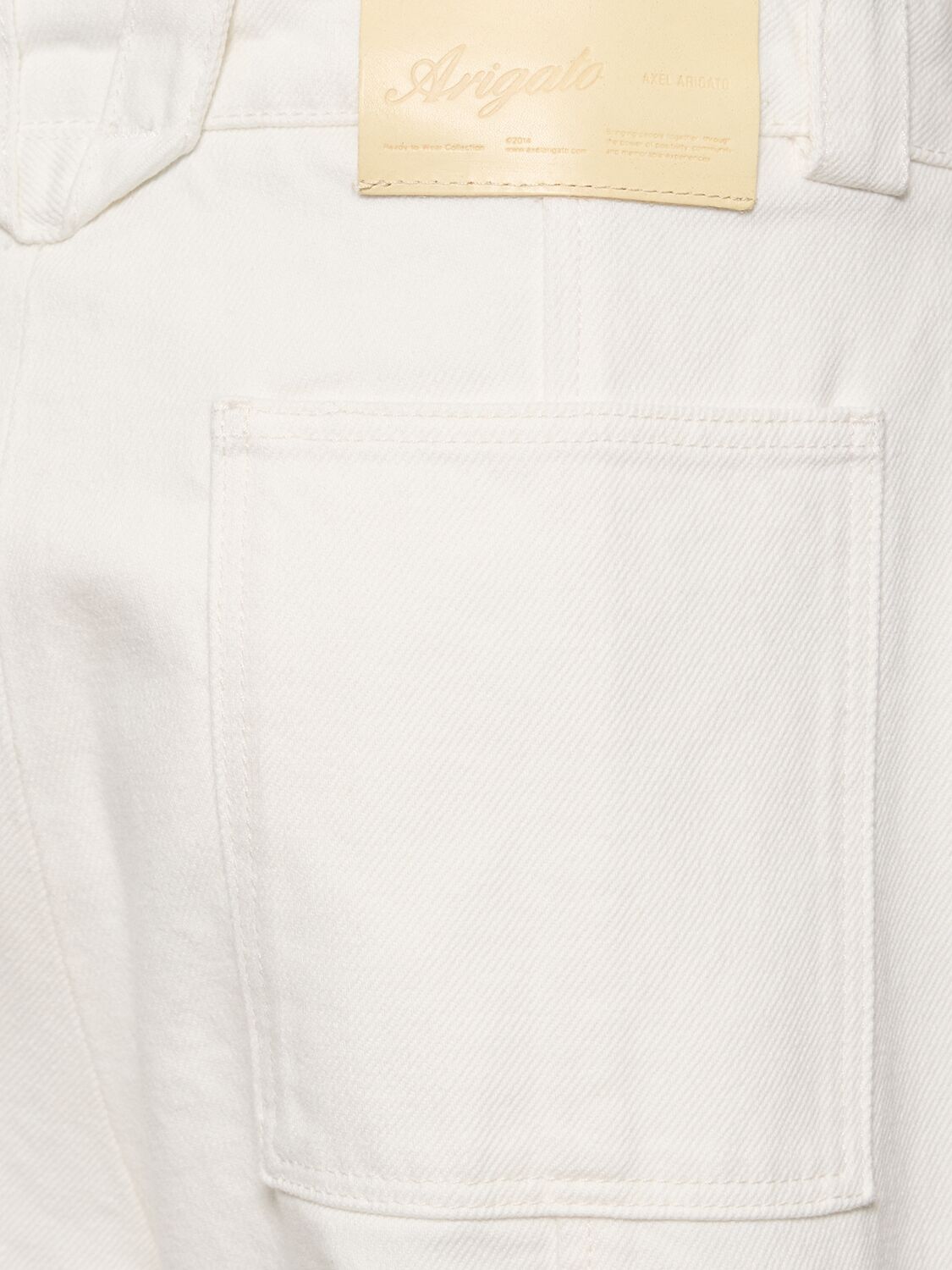 Shop Axel Arigato Roam Cargo Jeans In White,beige