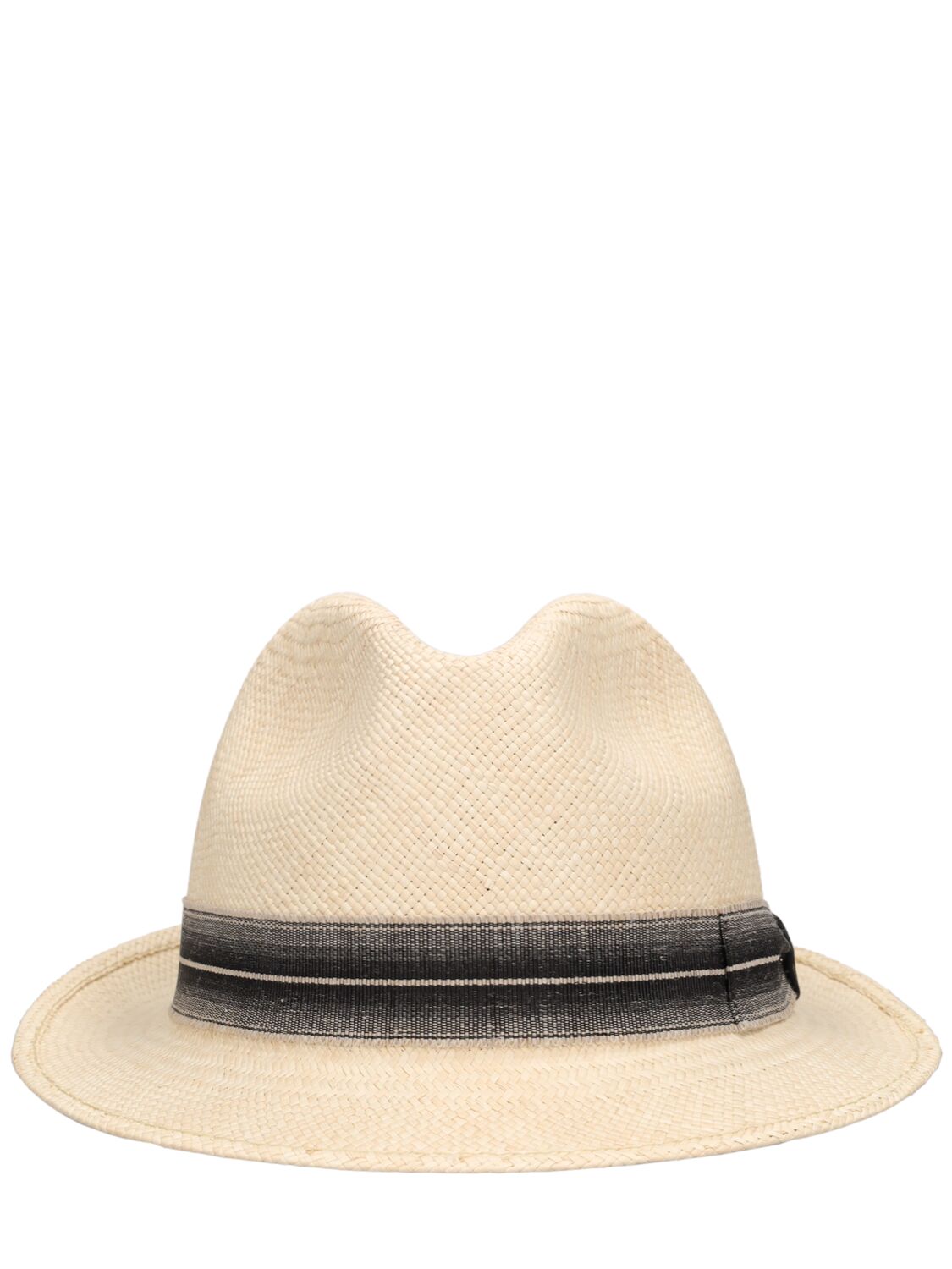 Borsalino Trilby Straw Panama Hat In Beige