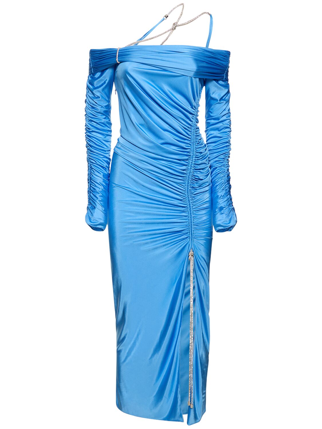 Image of Off-shoulder Jersey Midi Dress