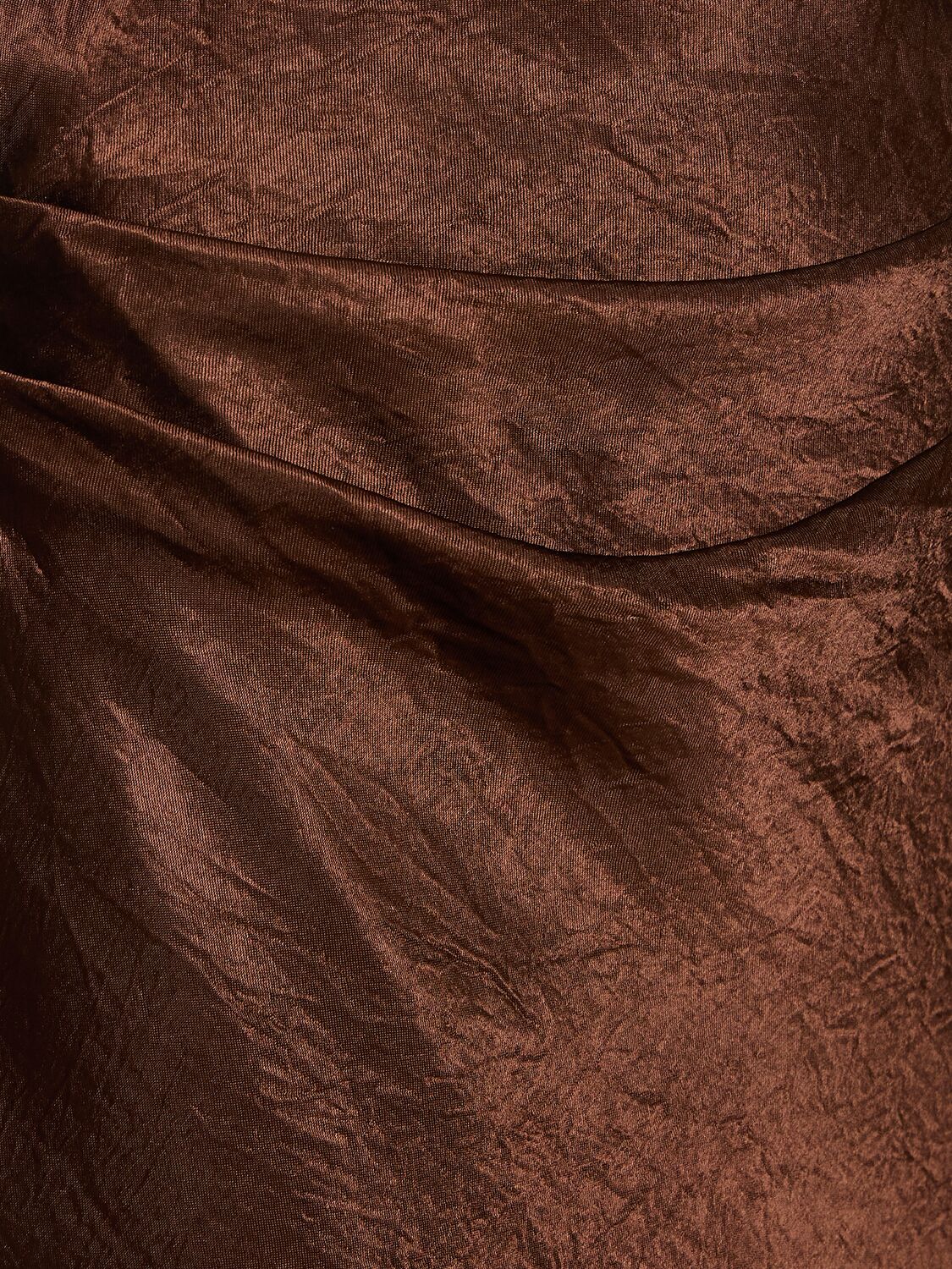 Shop Acne Studios Satin Self-tie Long Dress In Brown