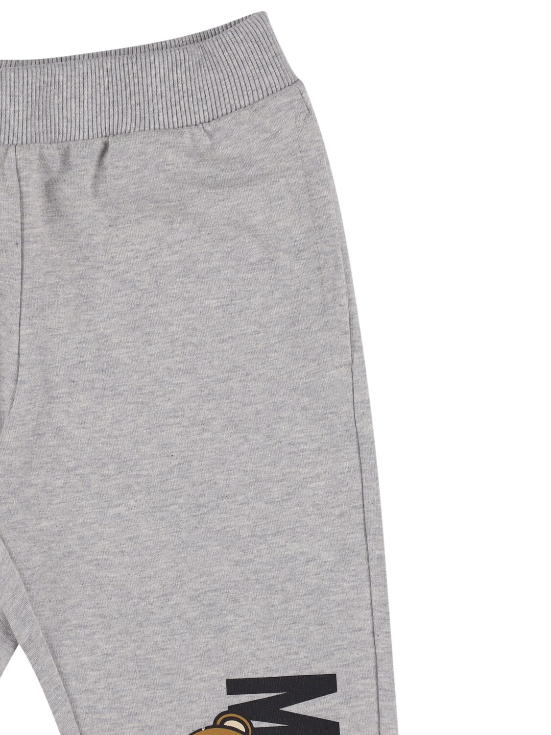 Shop Moschino Cotton Hooded Sweatshirt & Sweatpants In Grey