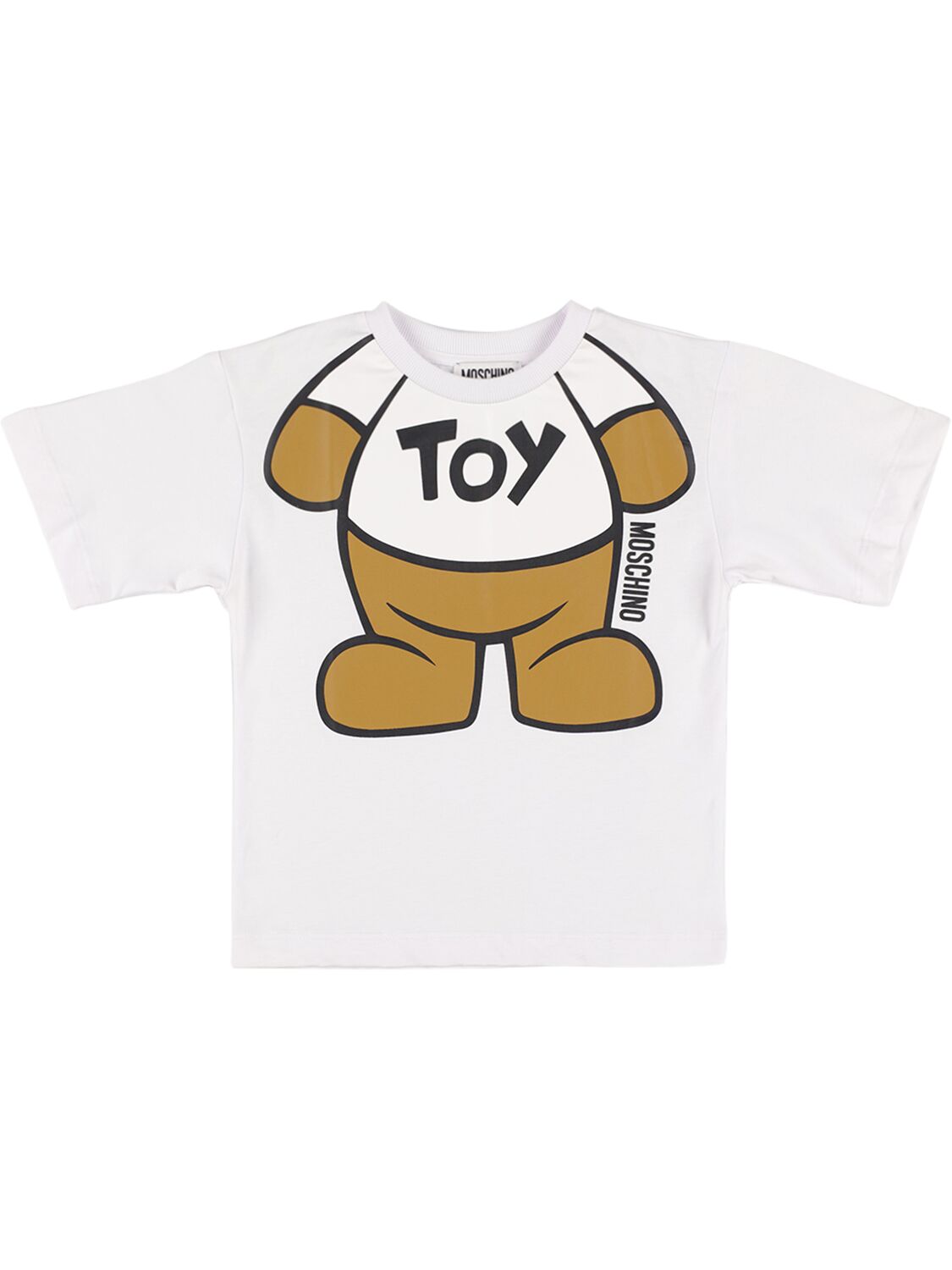 Moschino Kids' Cotton Jersey T-shirt In White