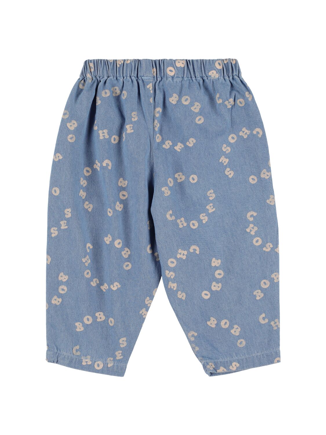 Shop Bobo Choses Printed Denim Pants In Light Blue