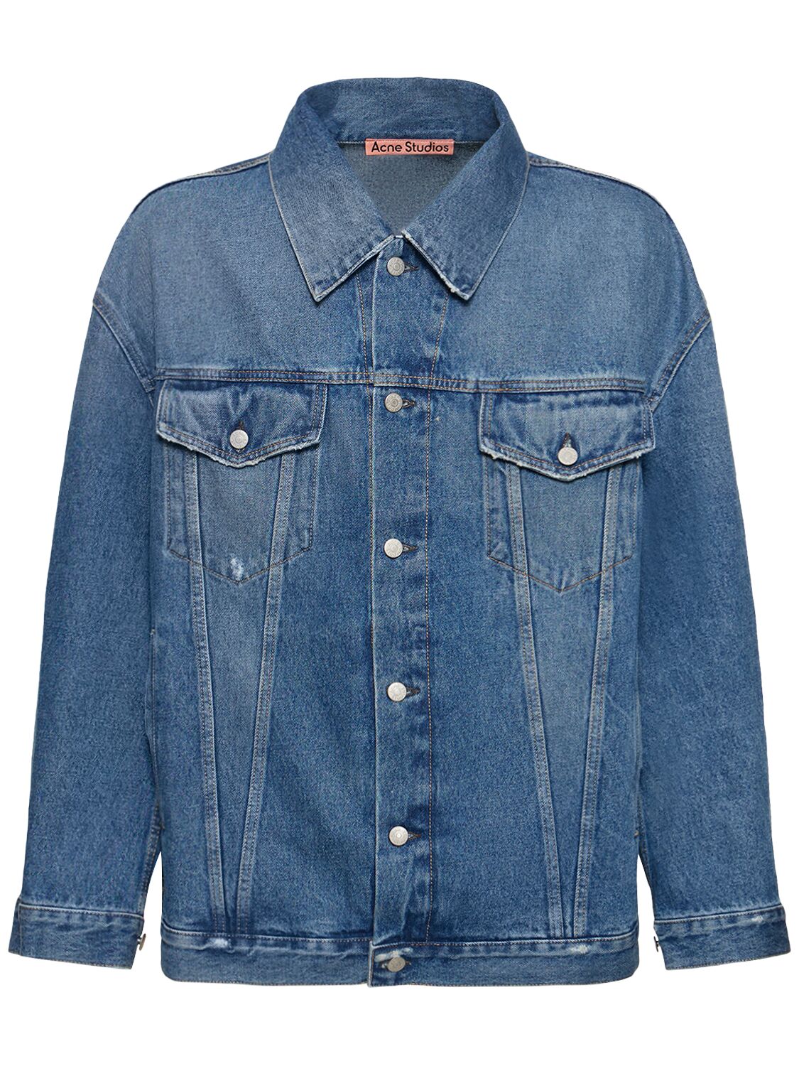 Acne Studios Morris Vintage Oversized Jacket In Mid Blue