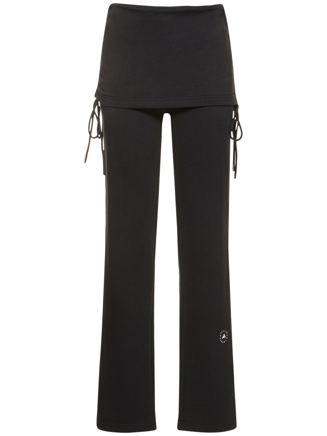 Adidas By Stella Mccartney Roll Top Trousers In Black