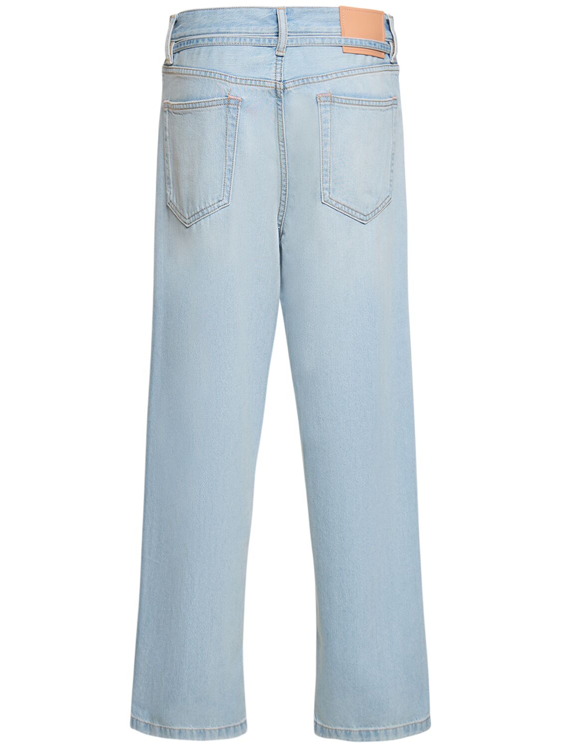 Shop Acne Studios 1991 High Waist Belted Denim Jeans In Light Blue