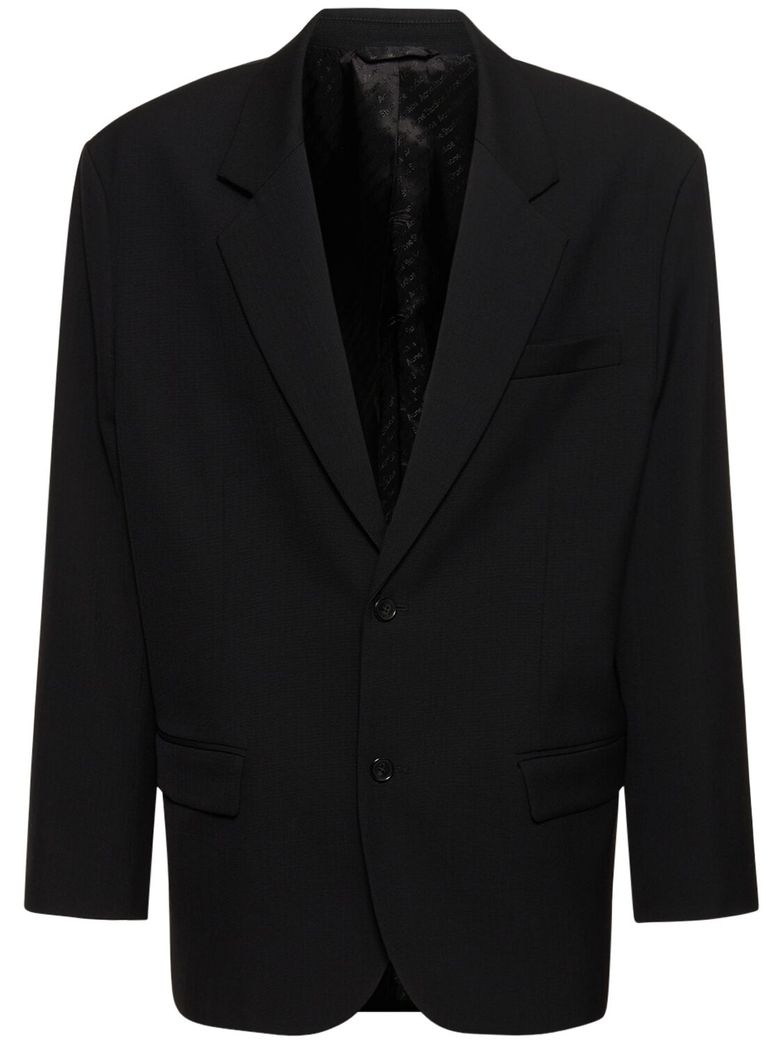 Acne Studios Juylian Wool Blend Oversized Jacket In Black