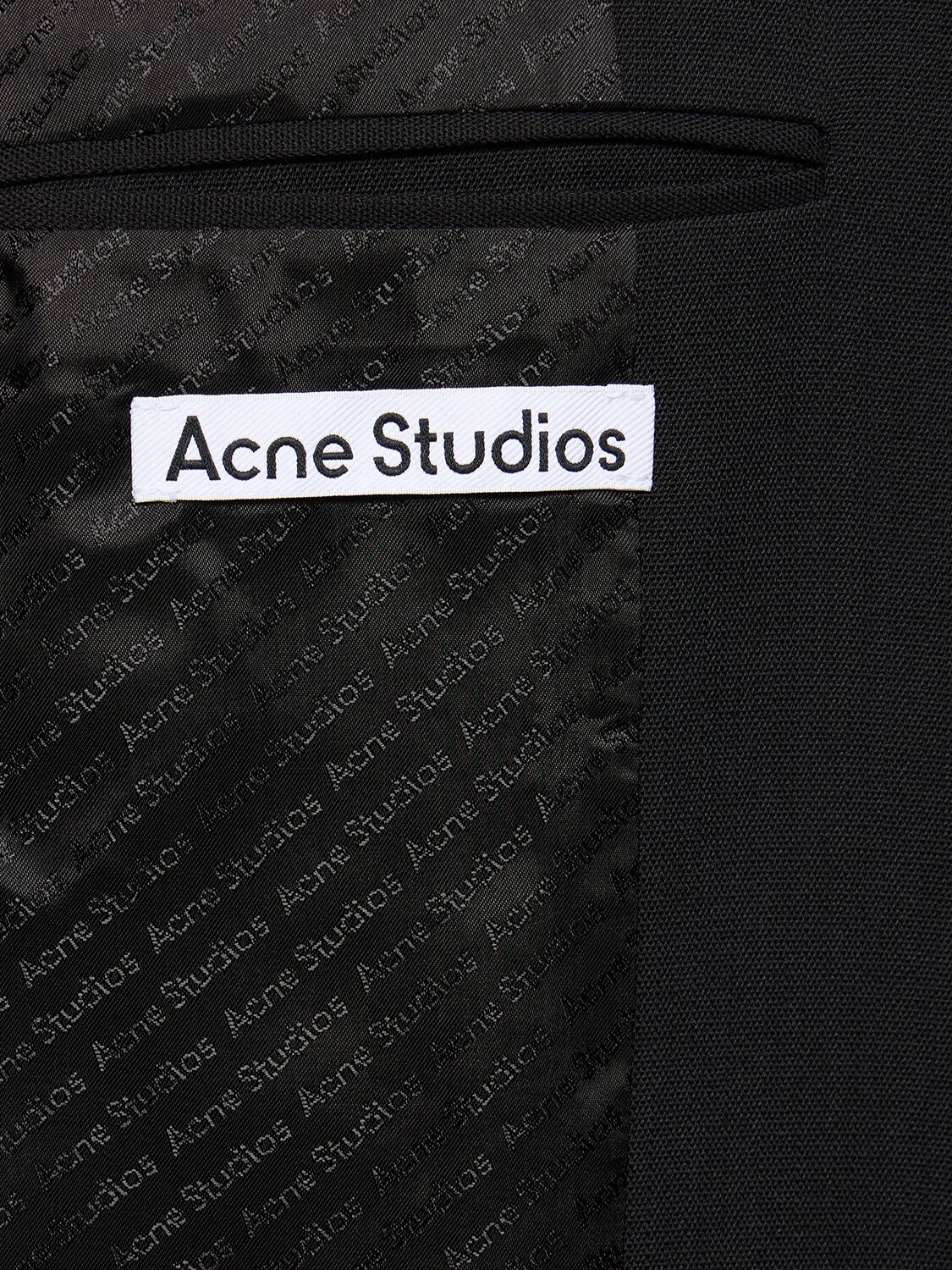 Shop Acne Studios Juylian Wool Blend Oversized Jacket In Black