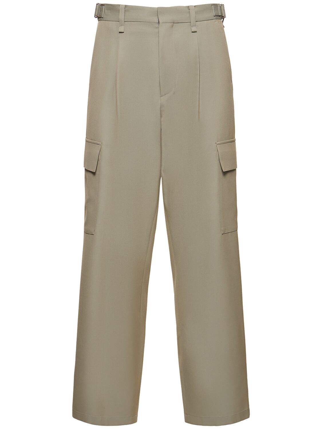 After Pray Wool Cargo Trousers In Khaki