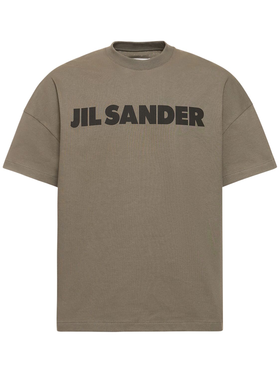 Jil Sander Boxy Fit Logo Cotton T-shirt In Thyme Green