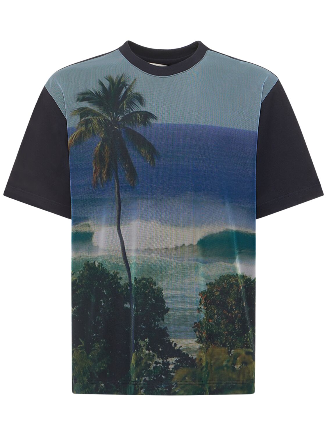 Image of Printed Mesh Layer T-shirt