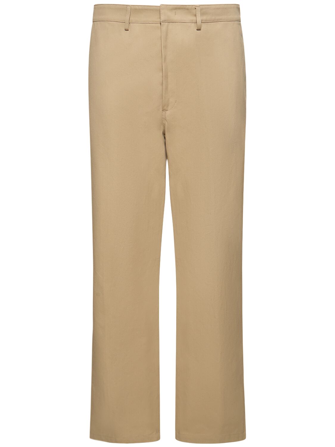 Bally Straight Leg Cotton Chino Trousers In Camel