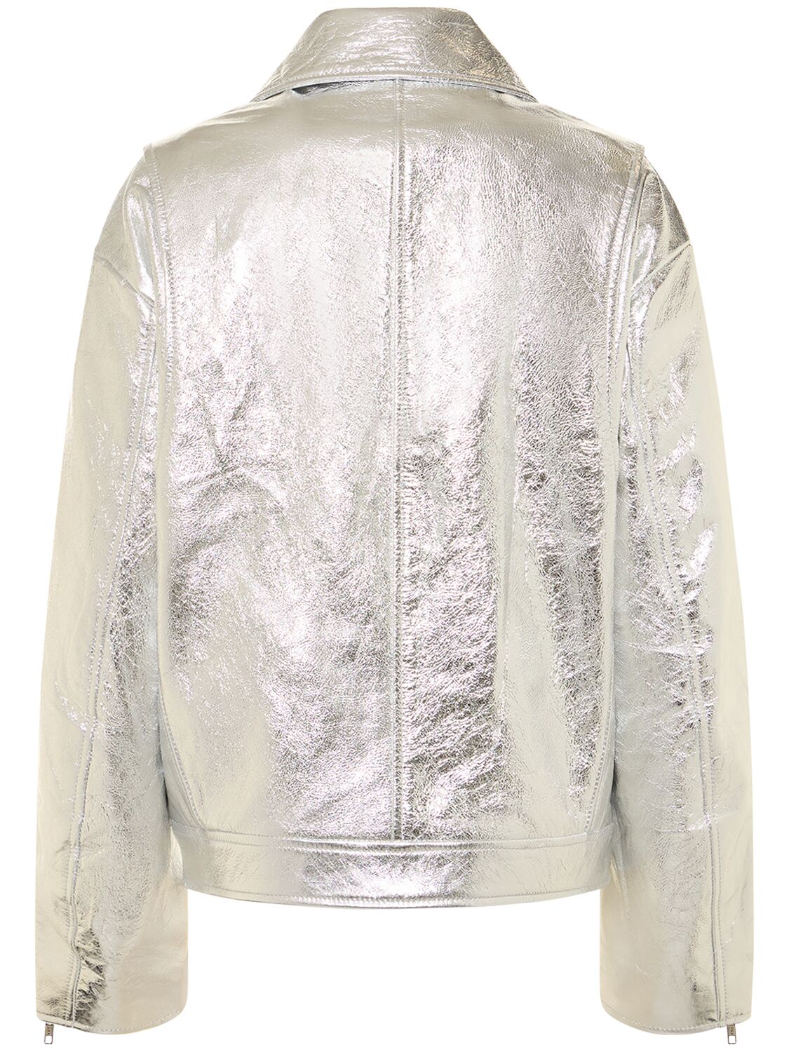 Shop Interior The Sterling Leather Jacket In Silver