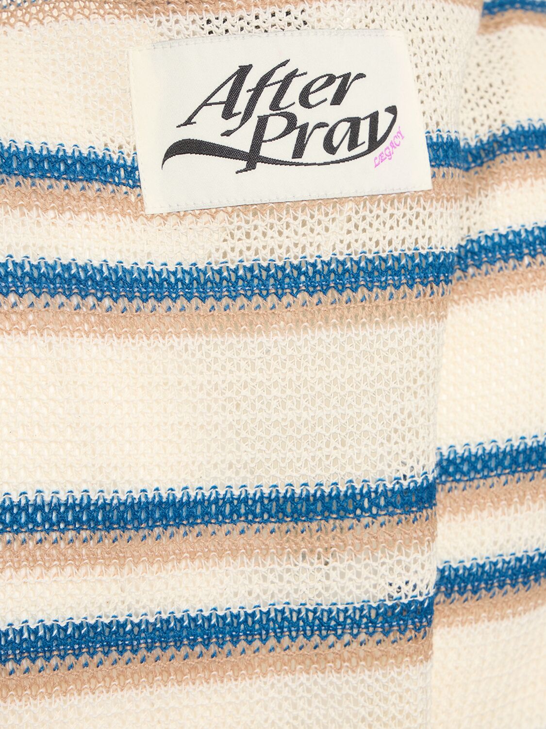 Shop After Pray Sleeveless Mesh Knit T-shirt In Ivory