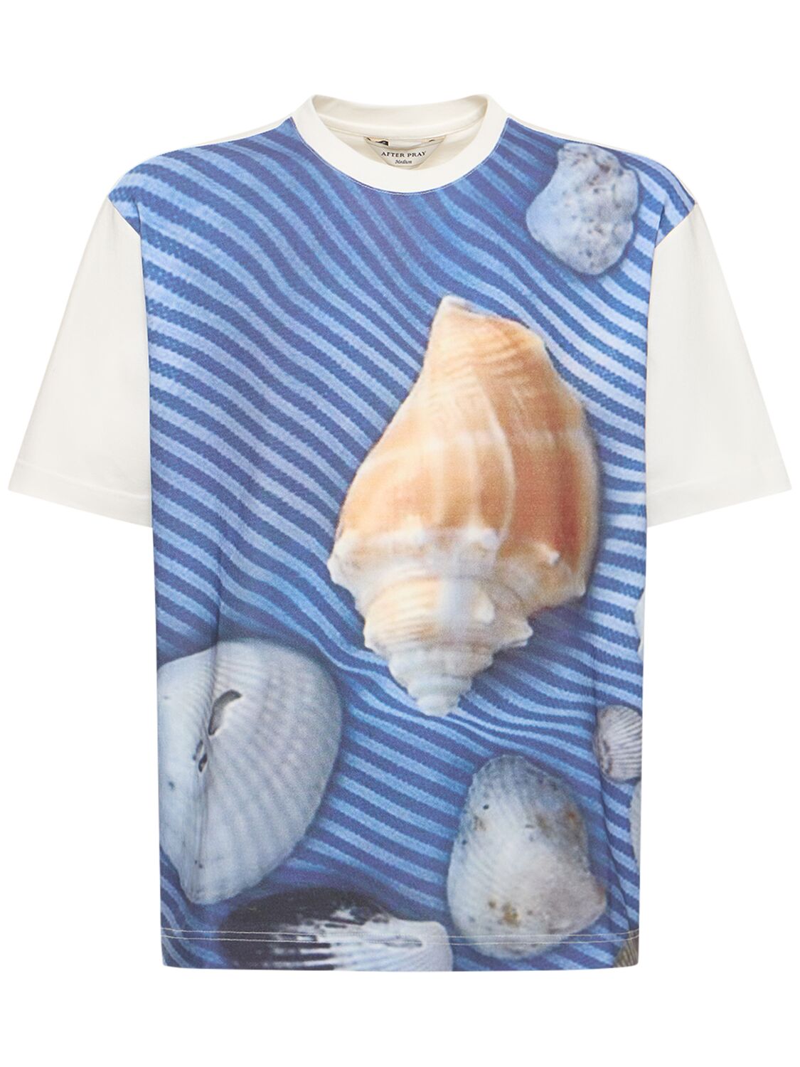 After Pray Coast Print T-shirt In Blue