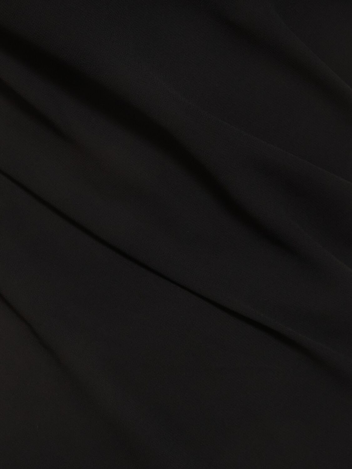 Shop Acne Studios Ruffled Chiffon Long Dress In Black