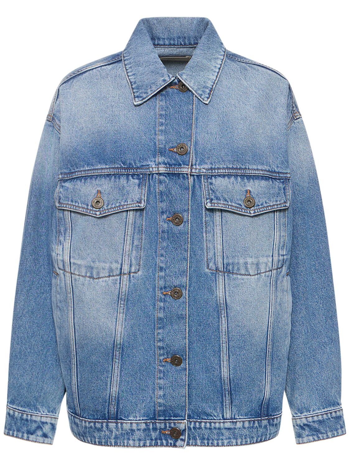 Image of Pio Oversize Cotton Denim Jacket