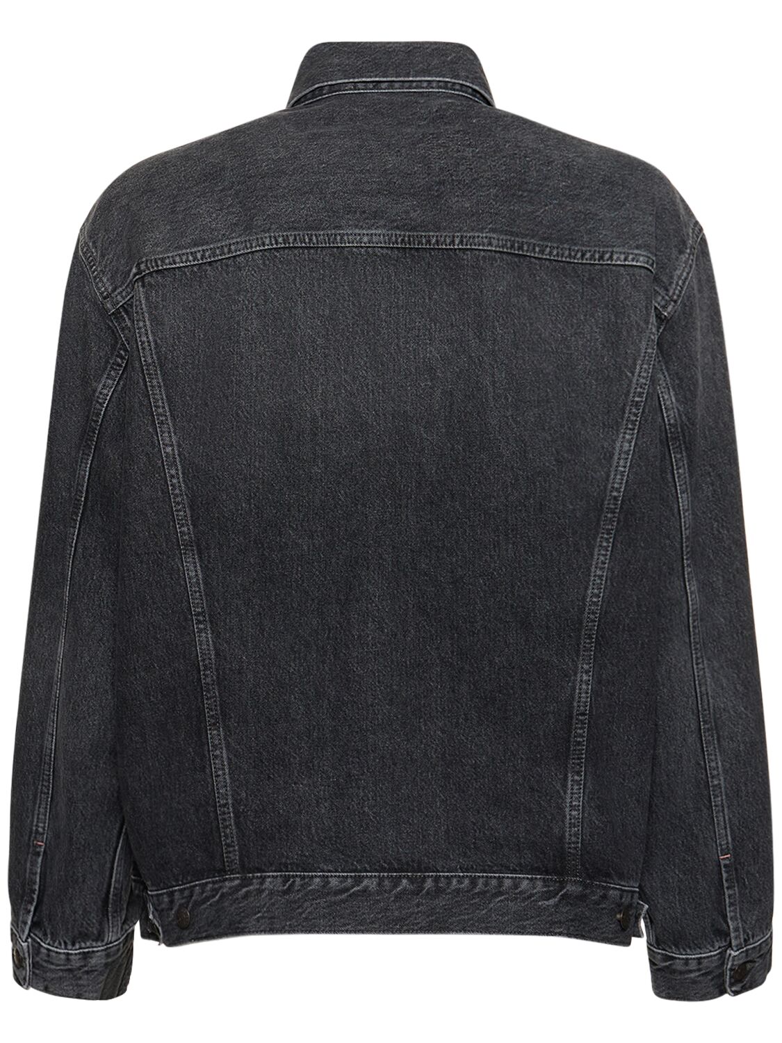 Shop Acne Studios Rob Relaxed Denim Jacket In Black