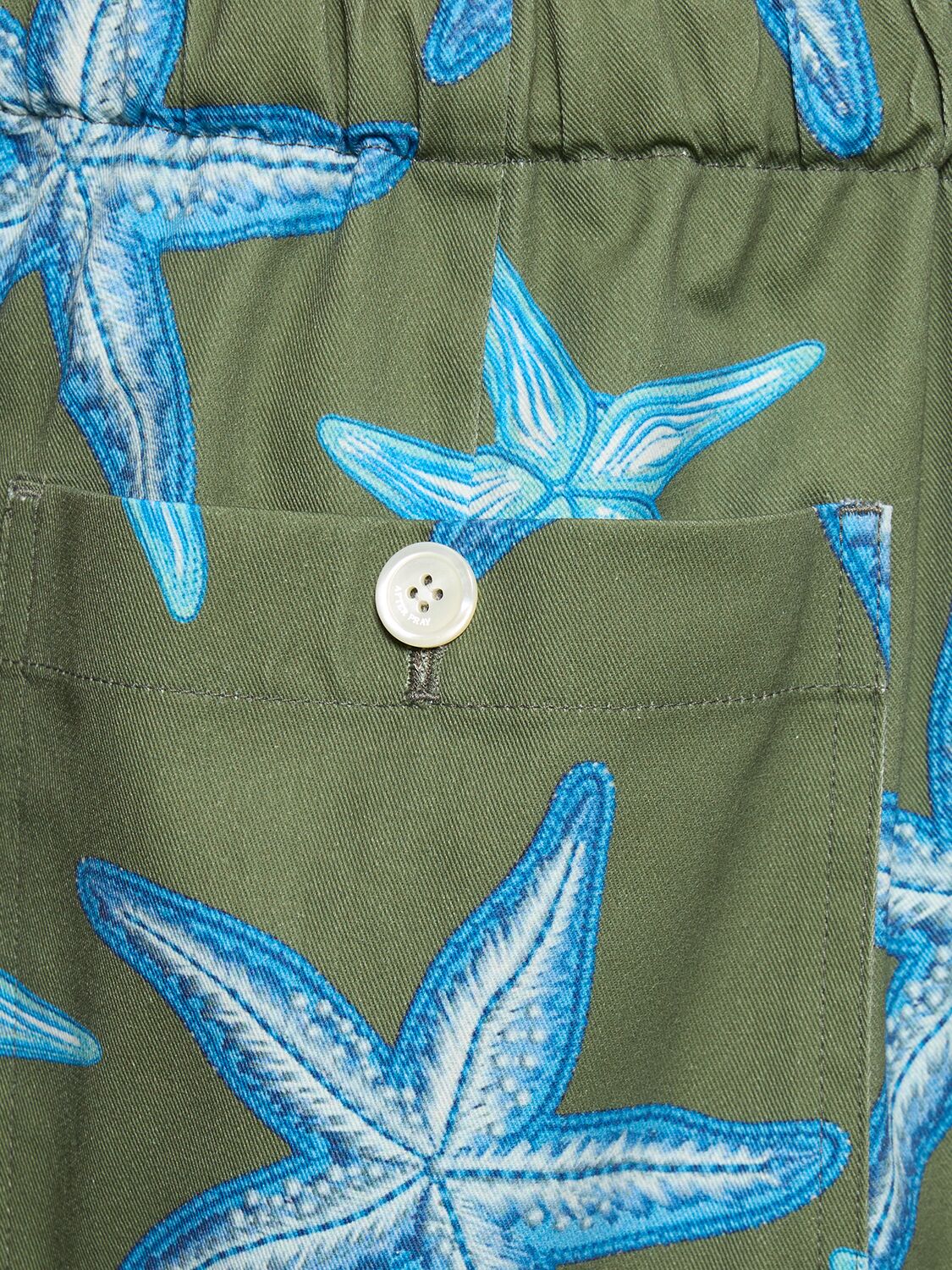 Shop After Pray Starfish Pajama Shorts In Khaki