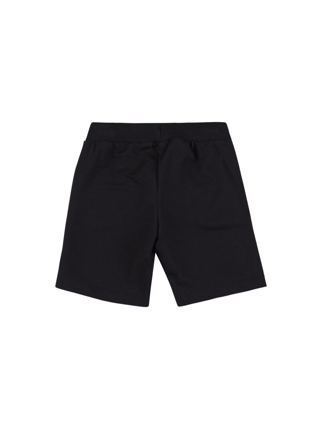 Shop Moschino Cotton Sweat Shorts In Black