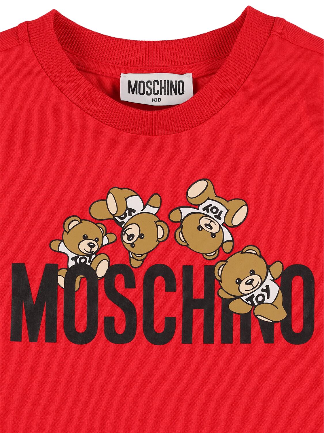 Shop Moschino Cotton Jersey T-shirt In Red