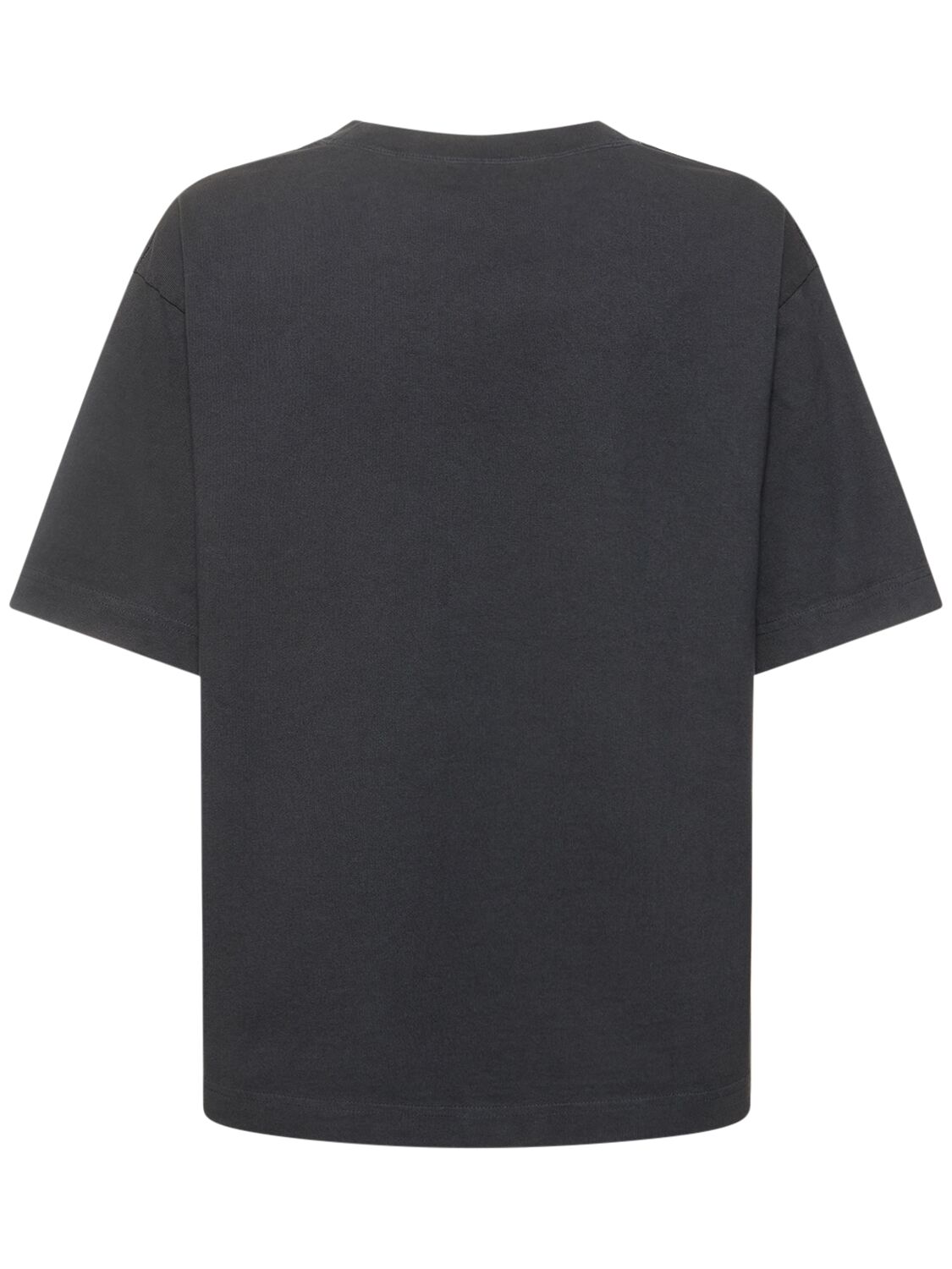 Shop Acne Studios Cotton Jersey Logo Print T-shirt In Black
