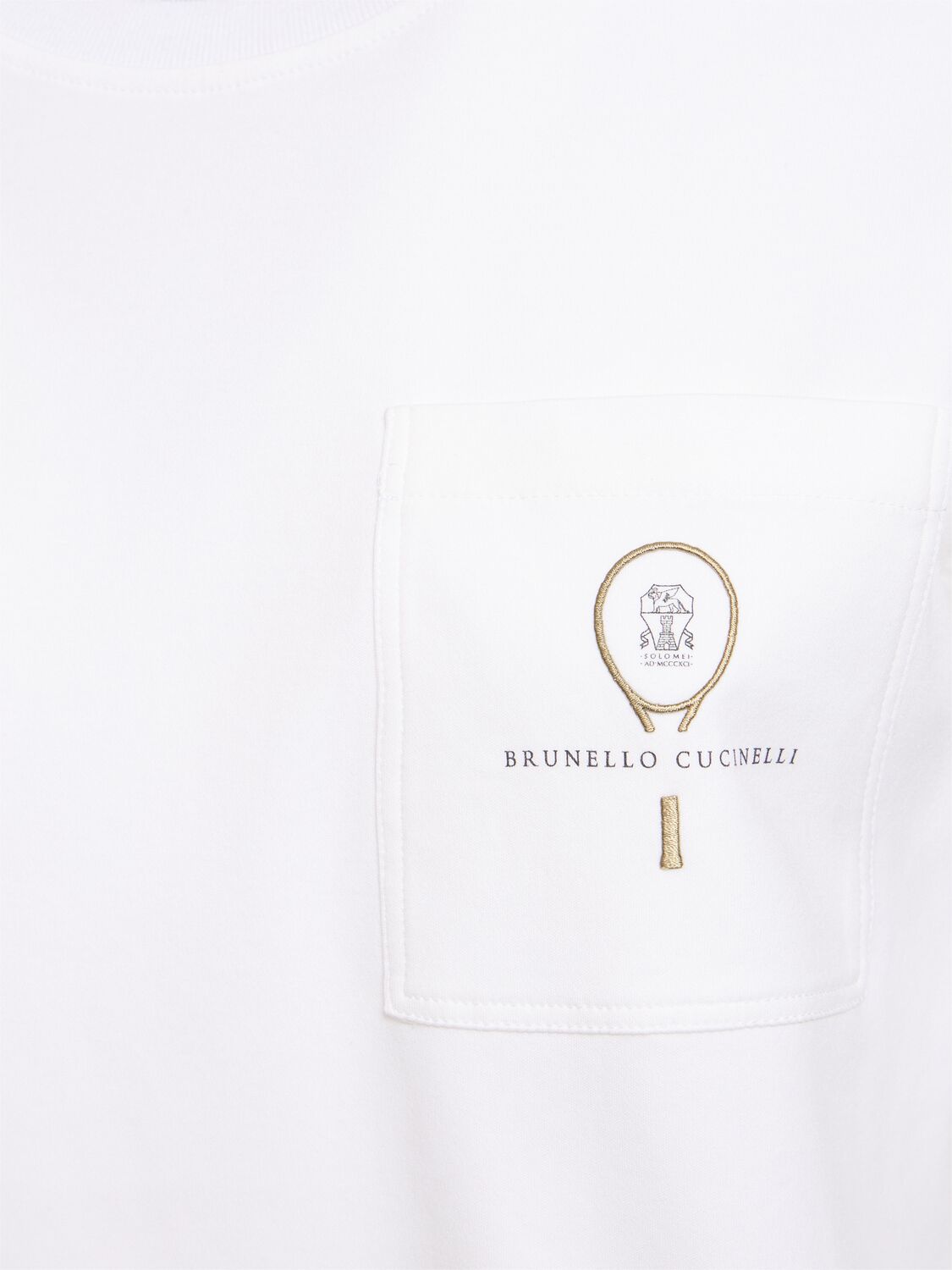 Shop Brunello Cucinelli Cotton Jersey Short Sleeve T-shirt In White