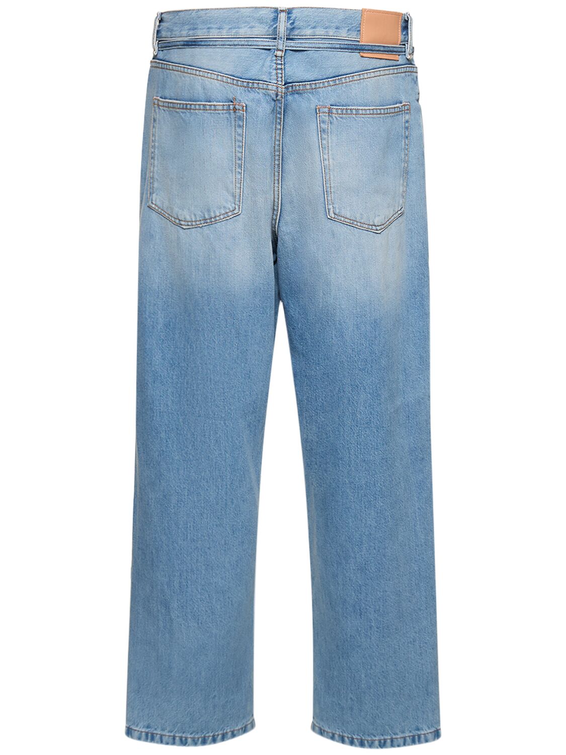 Shop Acne Studios 1991 Loose Cotton Denim Jeans In Light Blue