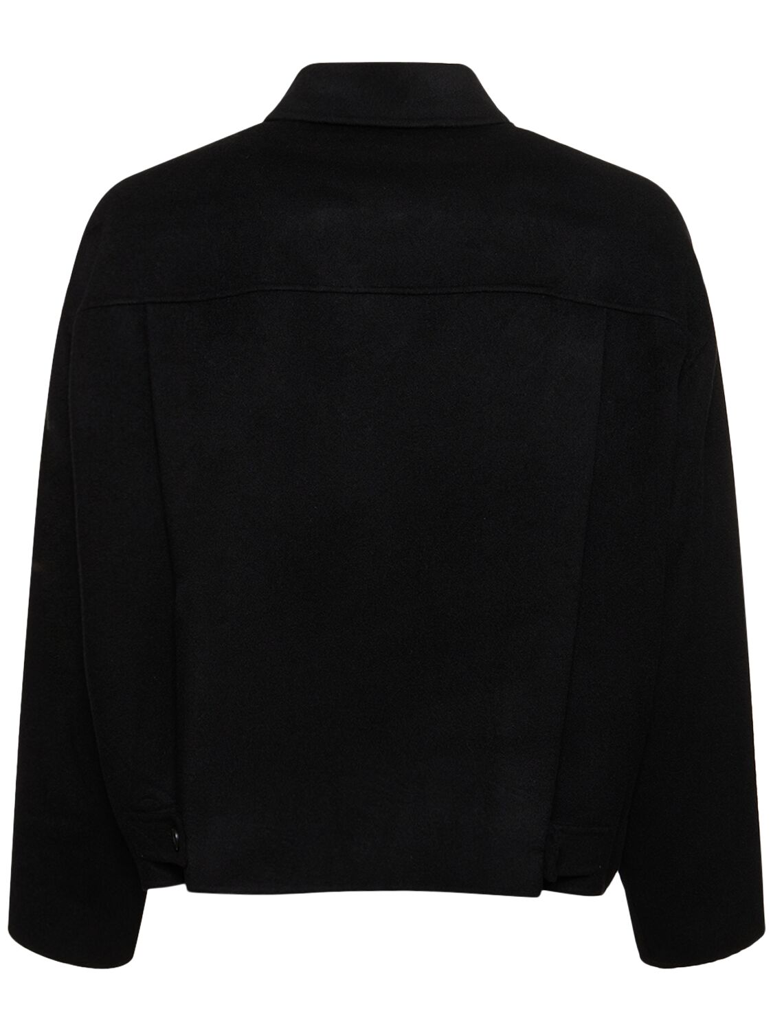 Shop Acne Studios Doverio Double Wool Casual Jacket In Black