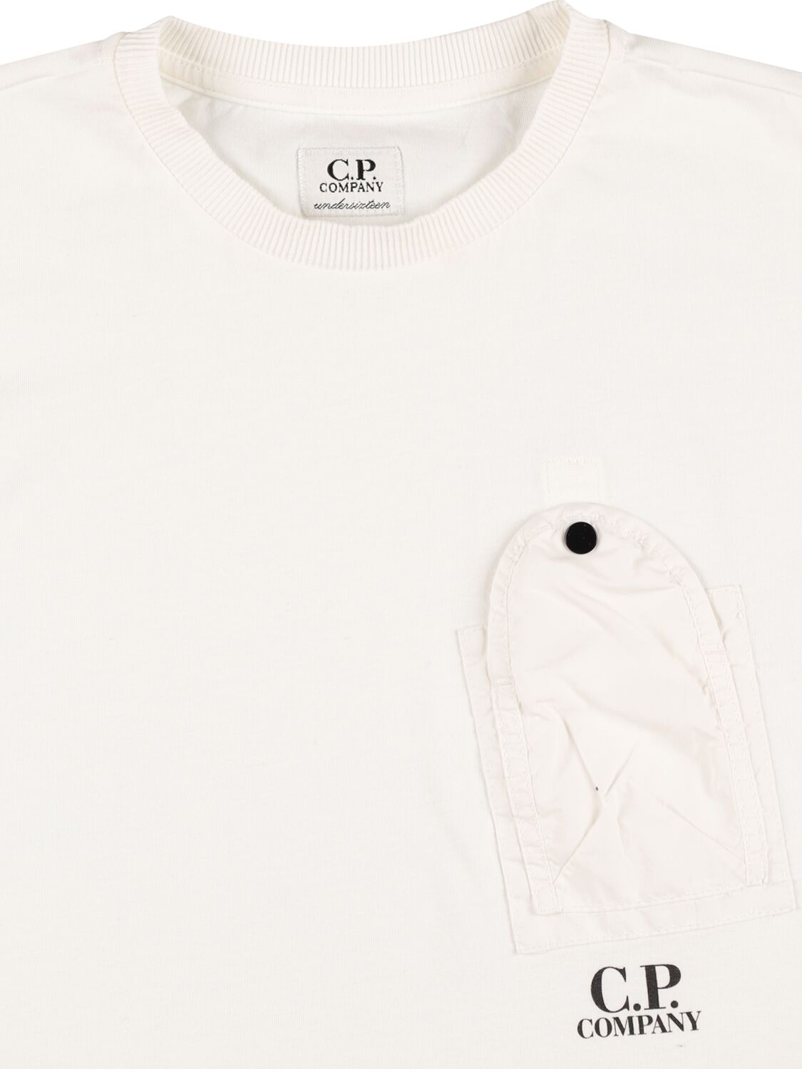 Shop C.p. Company Cotton Jersey T-shirt W/pocket In White
