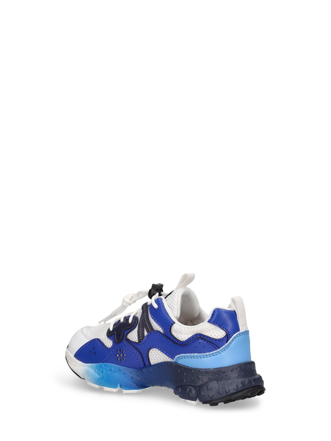 Shop Flower Mountain Lace-up Sneakers In White,blue