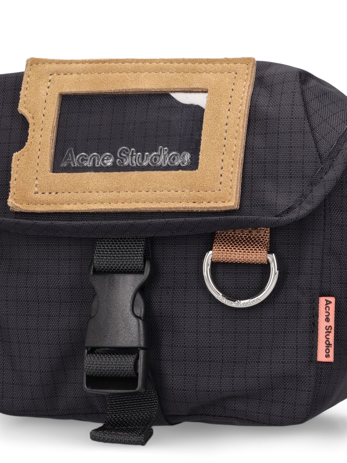 Shop Acne Studios Mini Ripstop Nylon Messenger Bag In Black